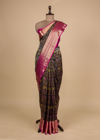 Multicoloured Silk Kanjeevaram Saree