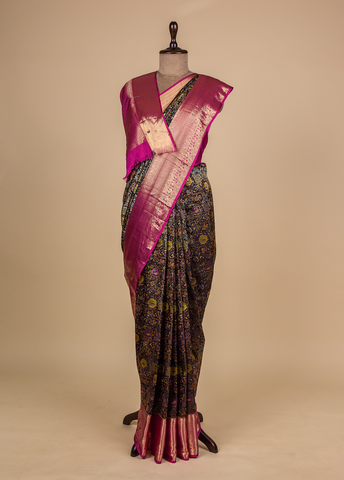 Multicoloured Silk Kanjeevaram Saree