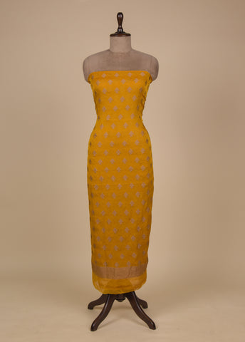 Yellow Georgette Dress Material