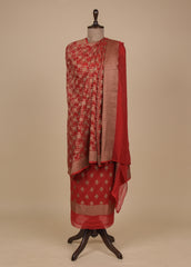 Red Georgette Dress Material