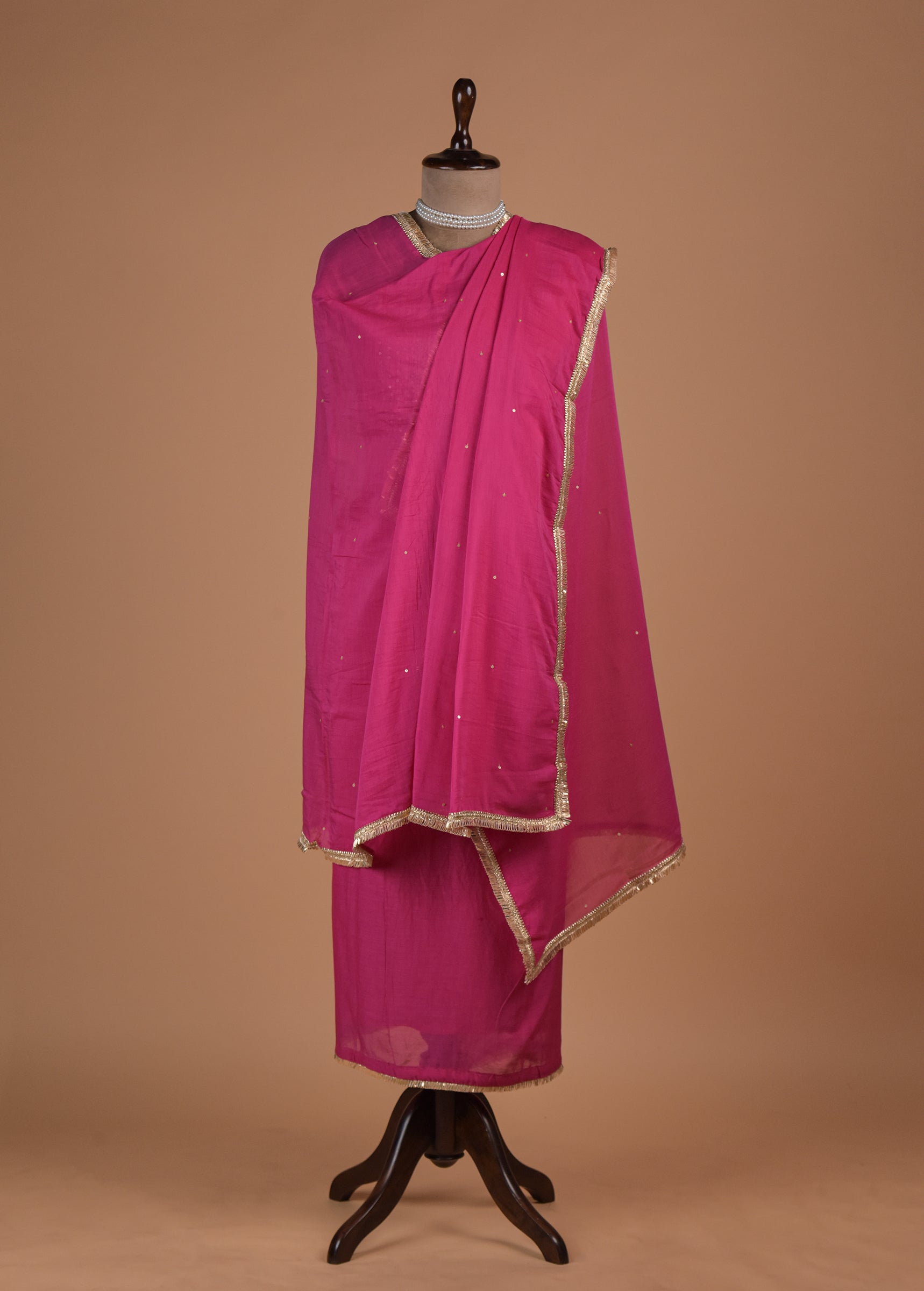 Pink Cotton Dress Material | Greenways