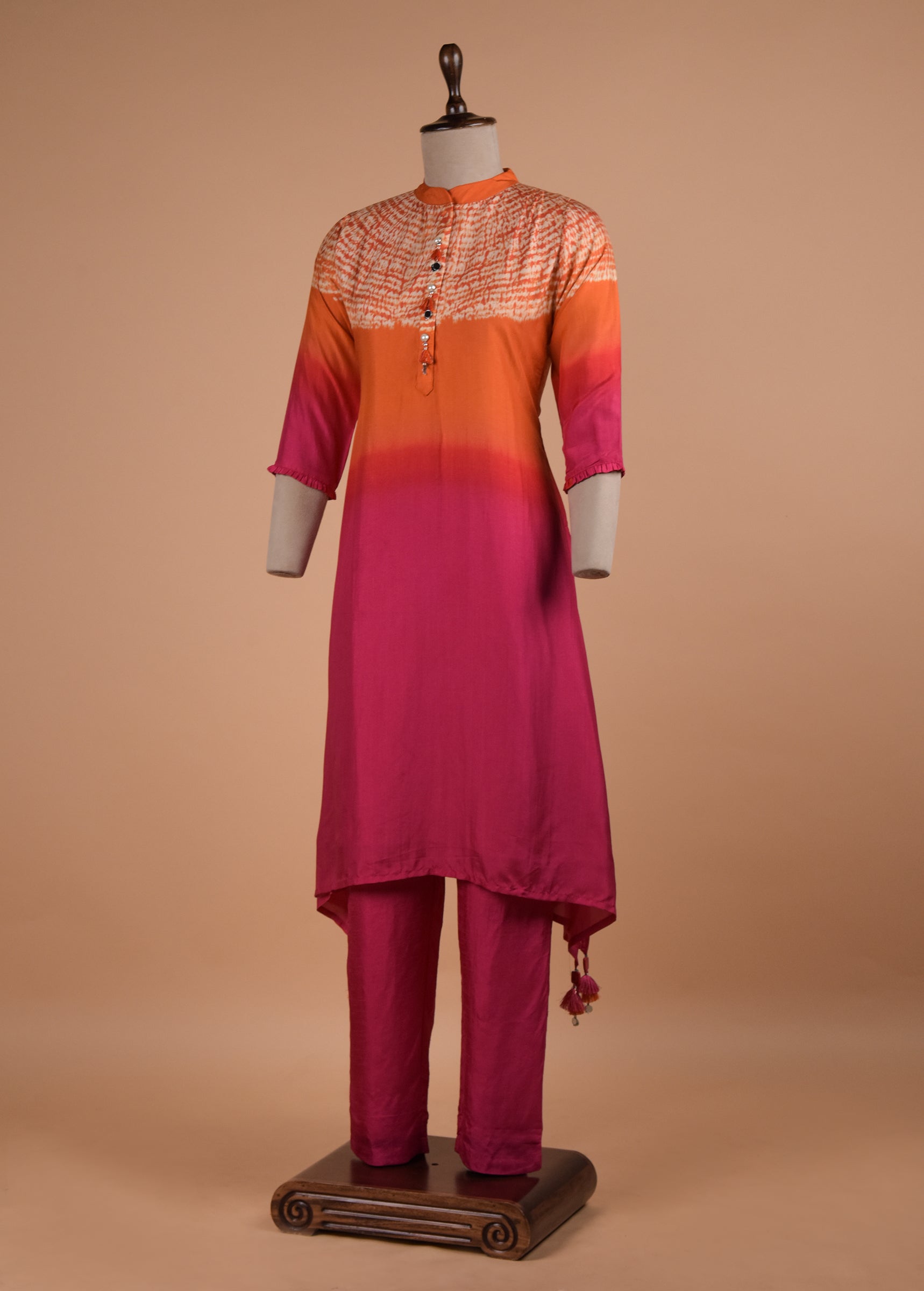Multicoloured Crepe Coord Set