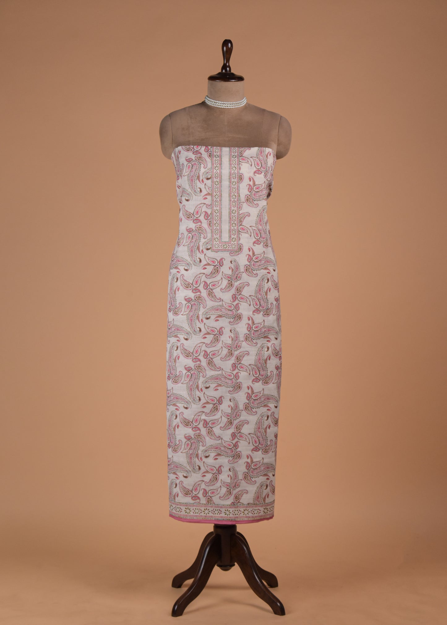 White Cotton Dress Material