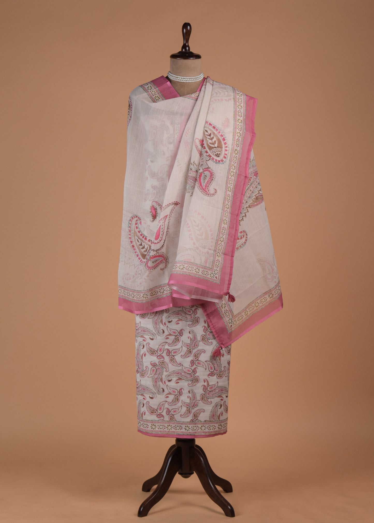 White Cotton Dress Material