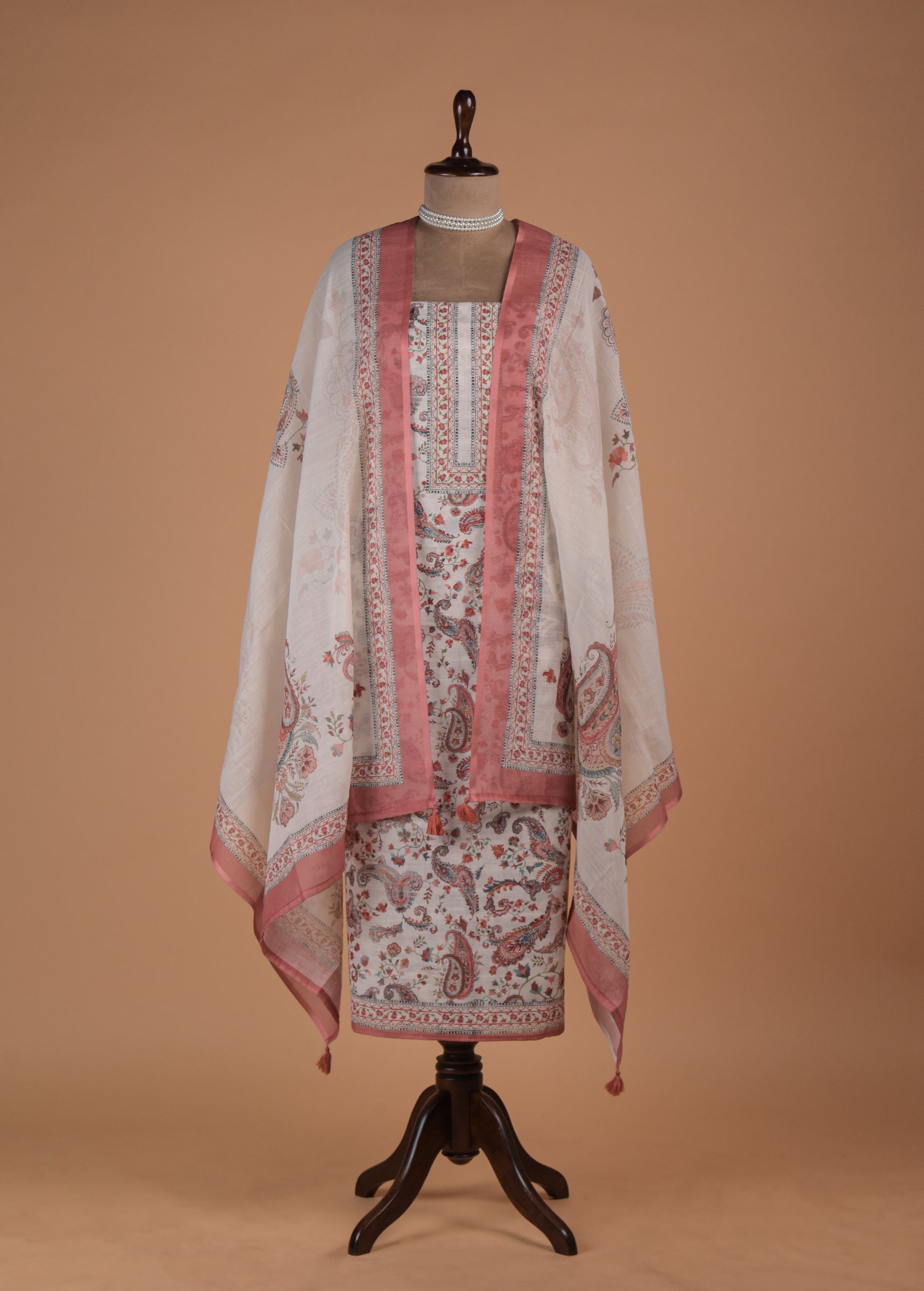White Cotton Dress Material | Greenways
