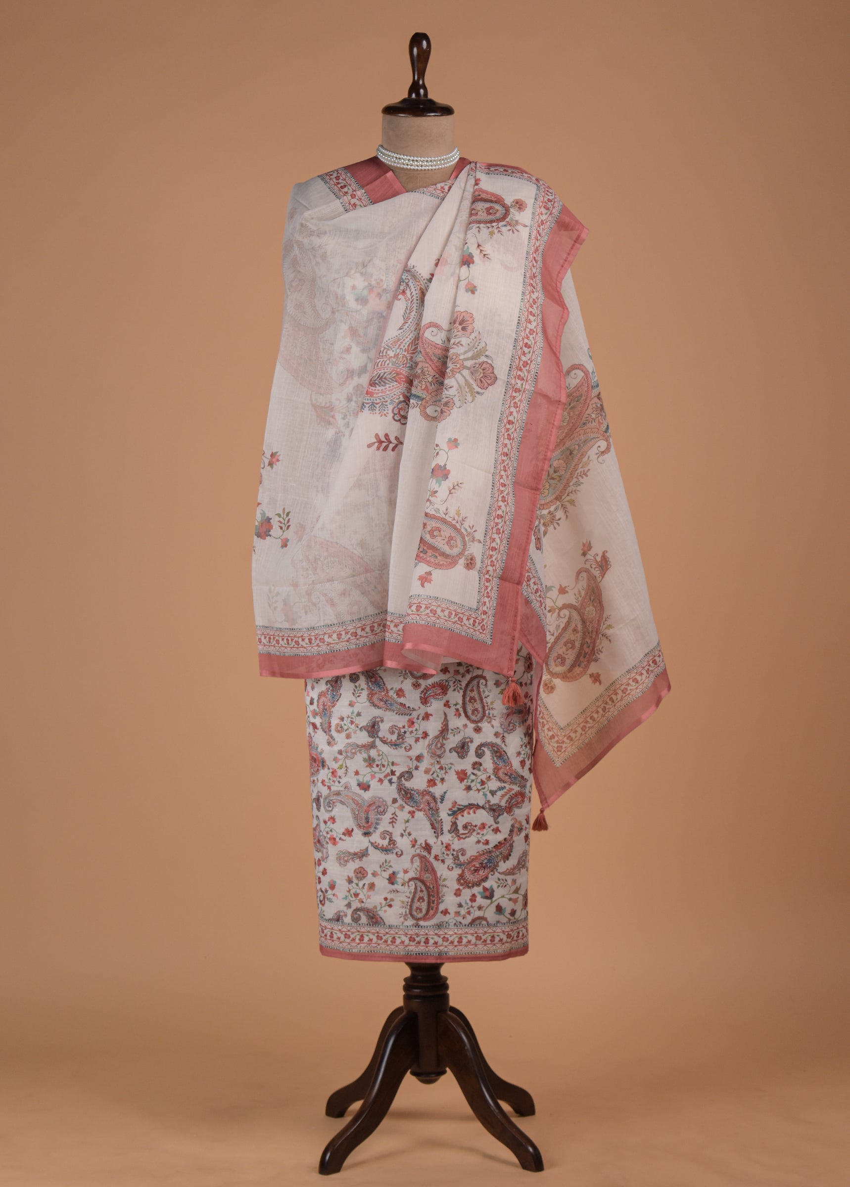 White Cotton Dress Material | Greenways