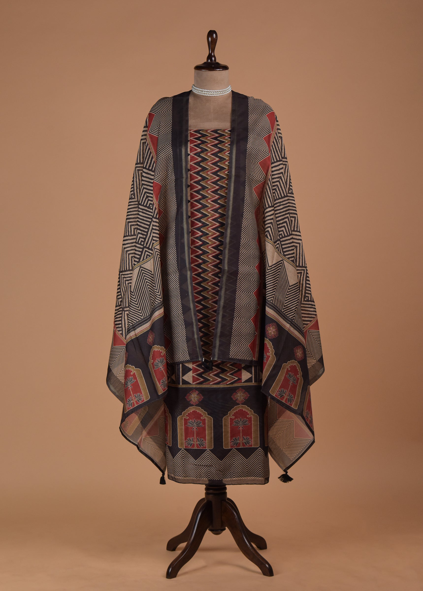 Multicolour Cotton Dress Material | Greenways