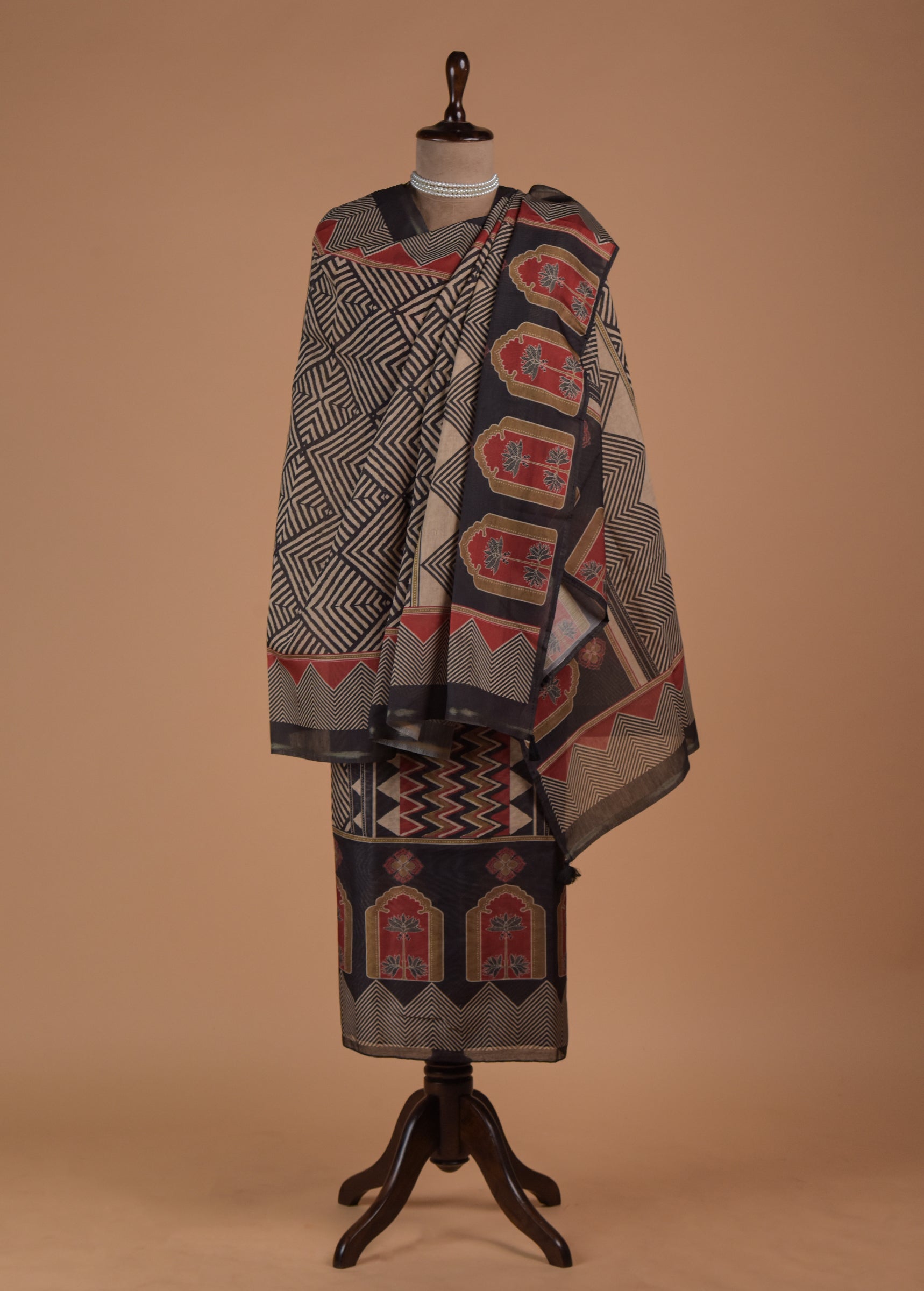Multicolour Cotton Dress Material | Greenways