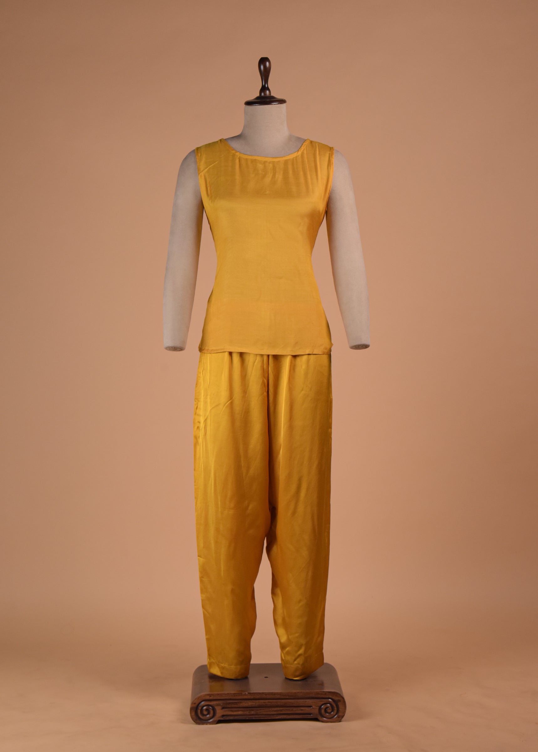 Yellow Satin Coord Set