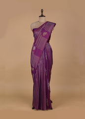 Purple Silk Kanjeevaram Saree