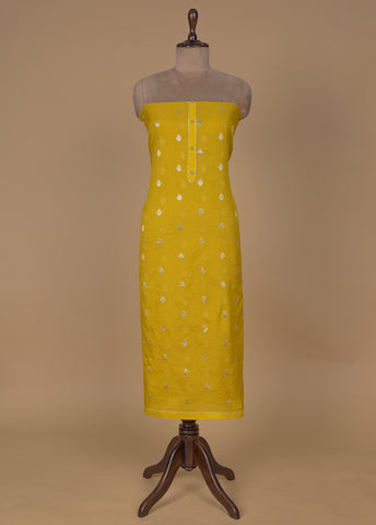 Yellow Chanderi Dress Material