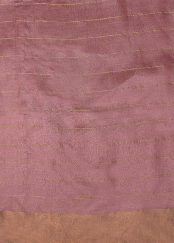 Pink Tussar Embroidered Saree