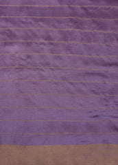 Purple Tussar Embroidered Saree