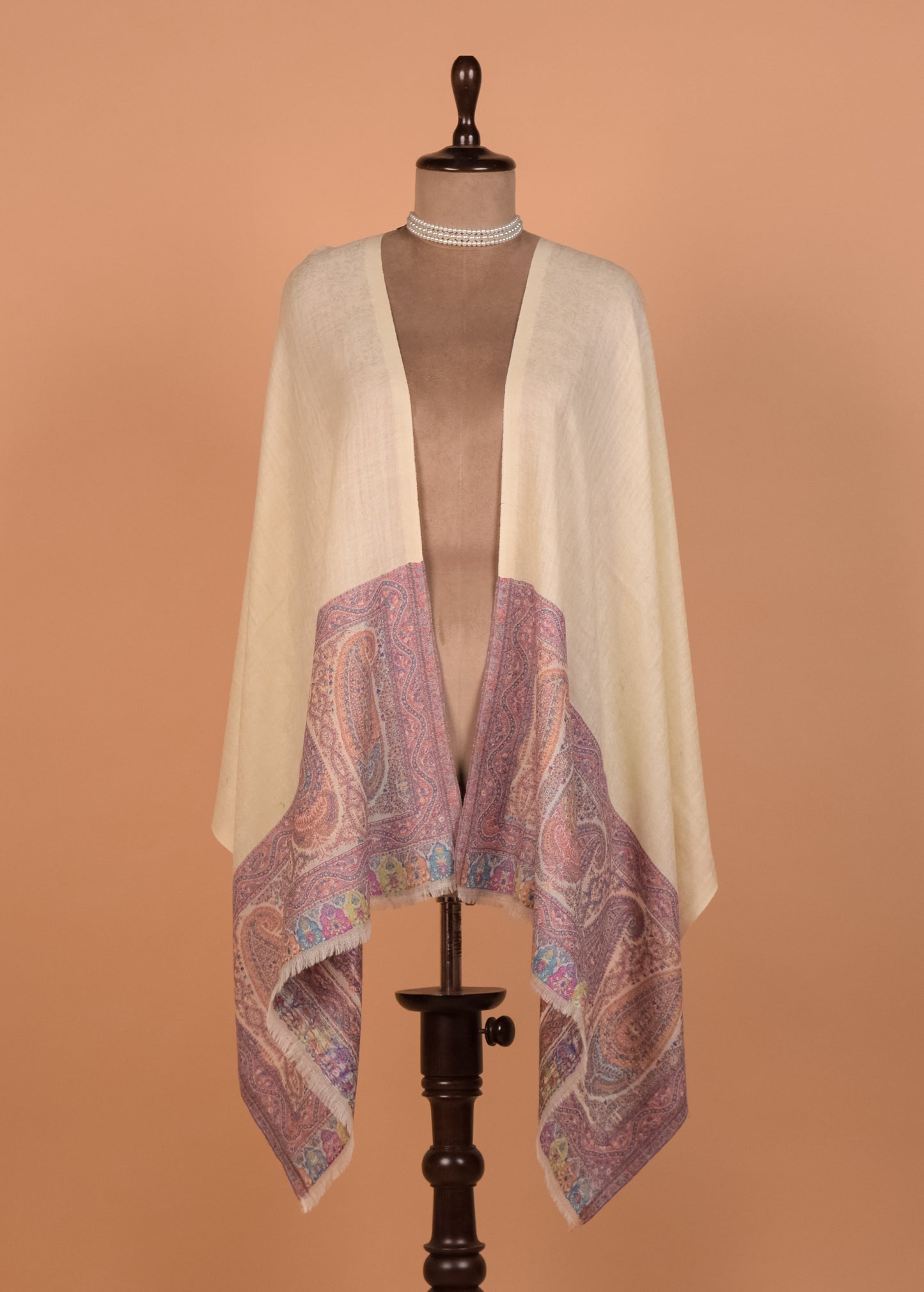 Cream Pashmina Shawl