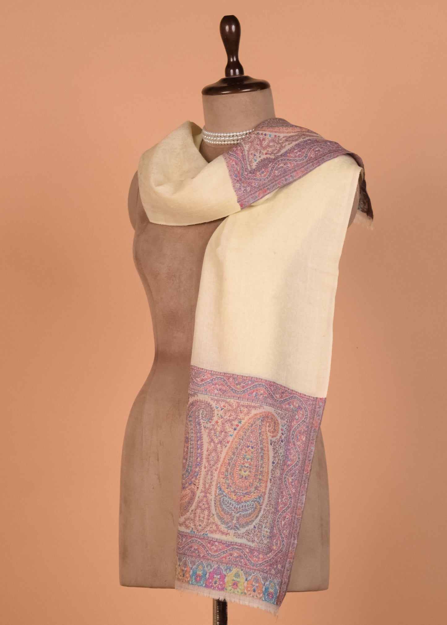 Cream Pashmina Shawl