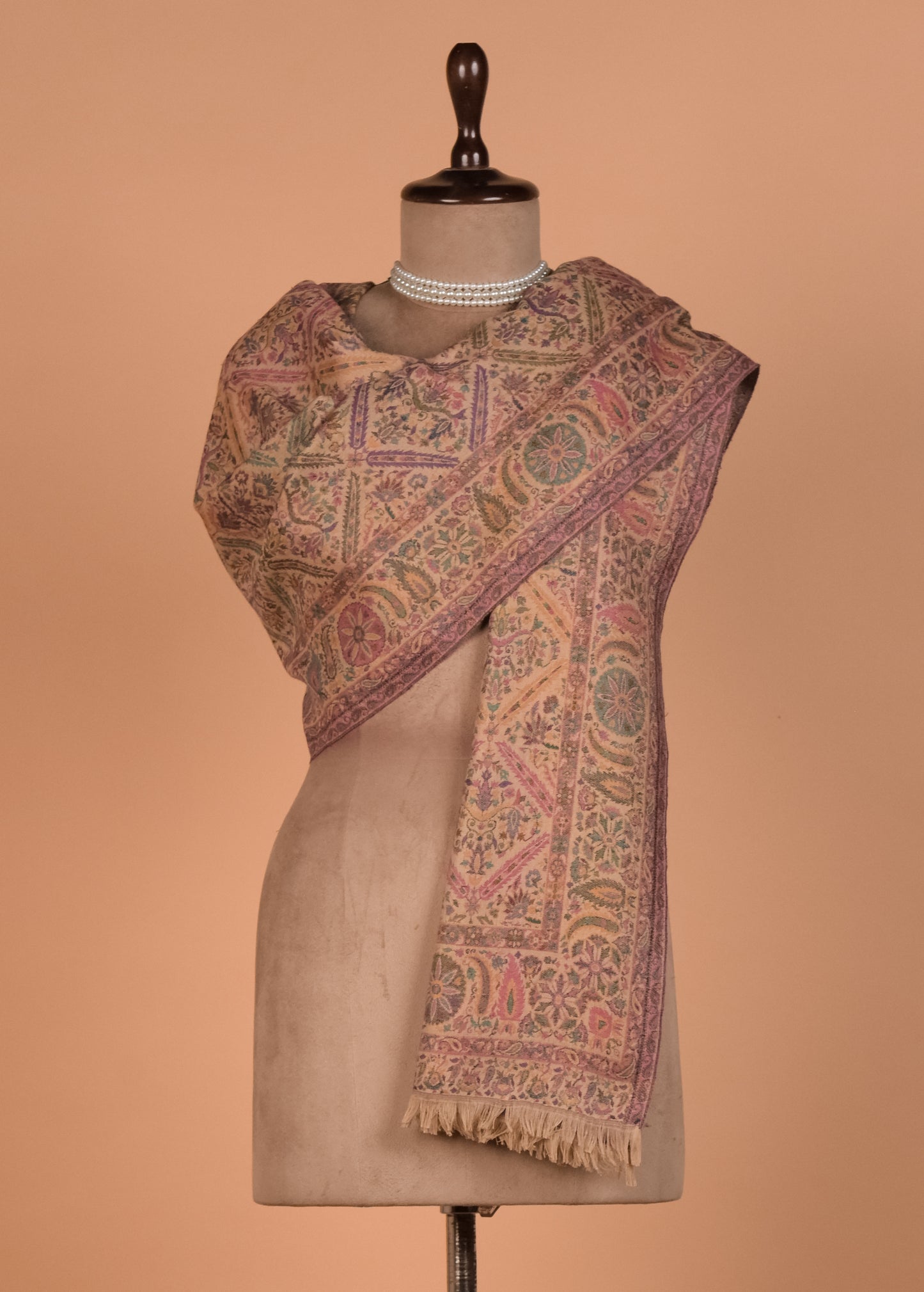 Cream Pashmina Shawl