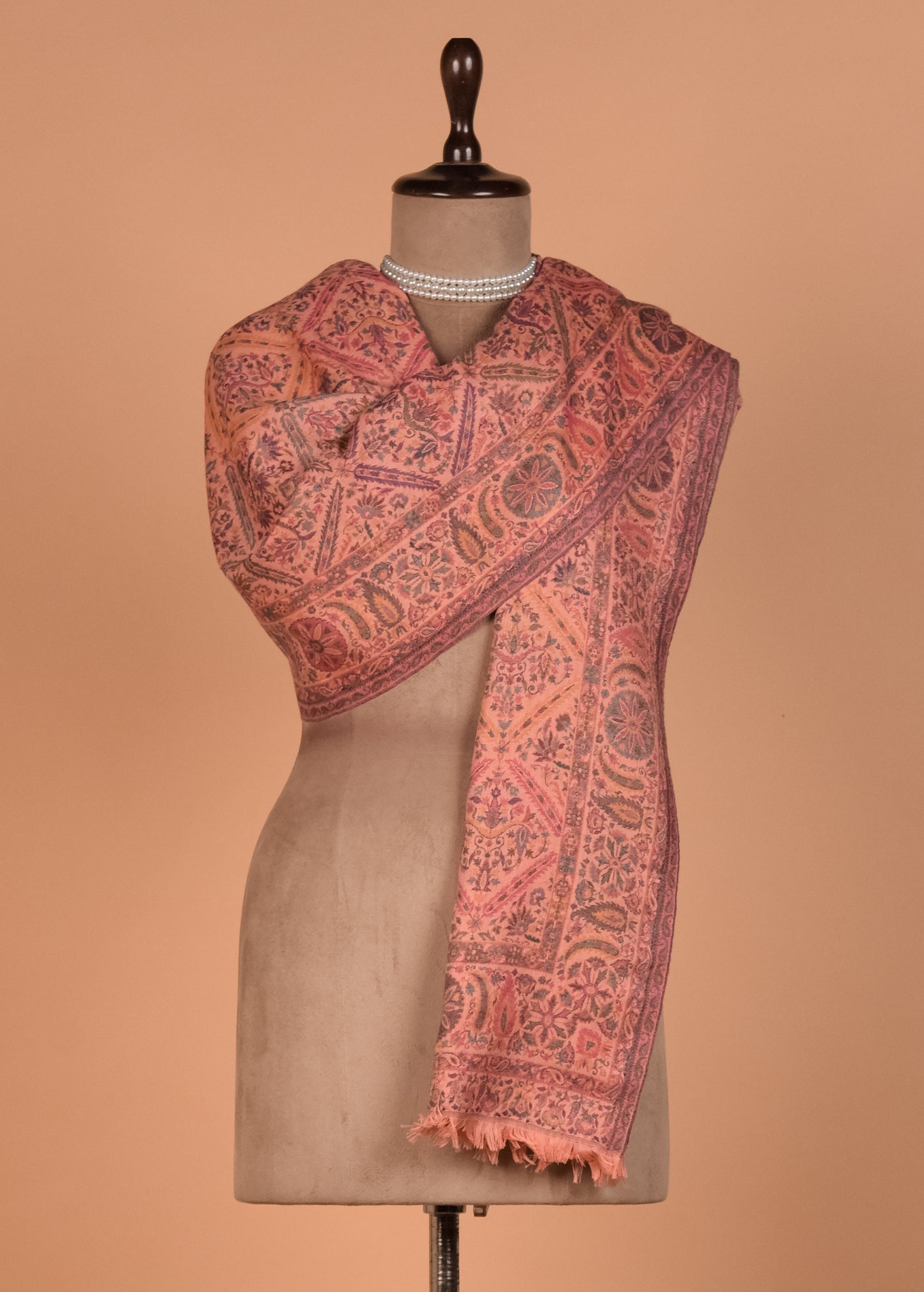 Peach Pashmina Shawl