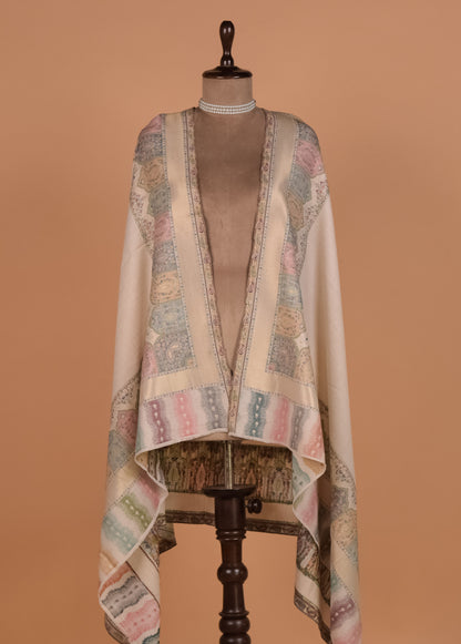 Cream Pashmina Shawl