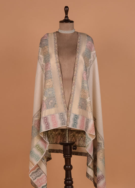 Cream Pashmina Shawl