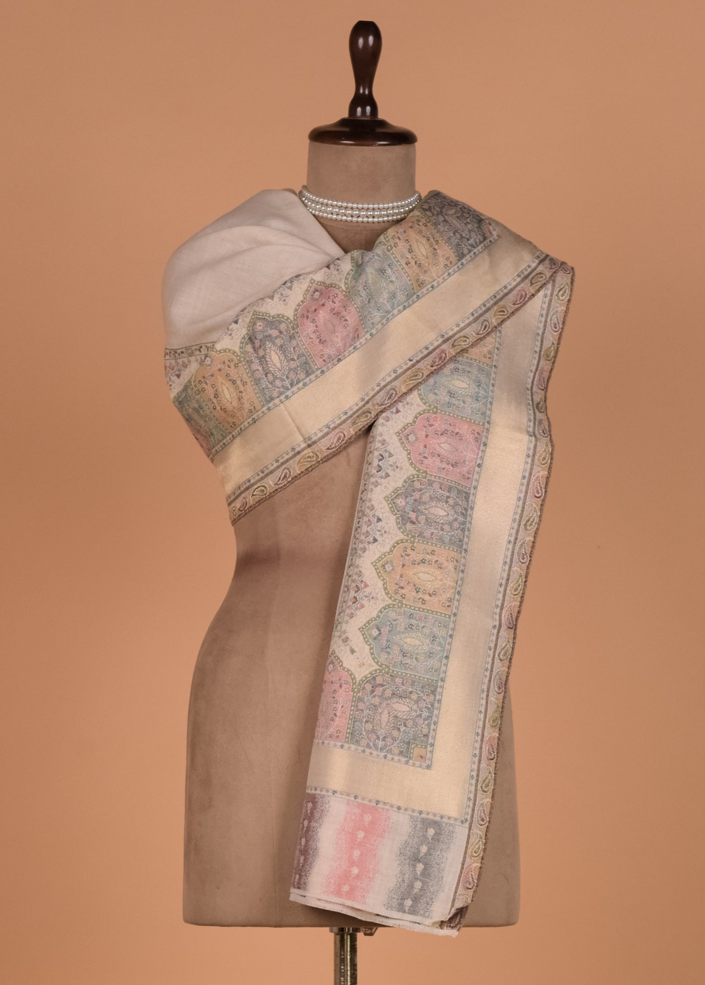 Cream Pashmina Shawl