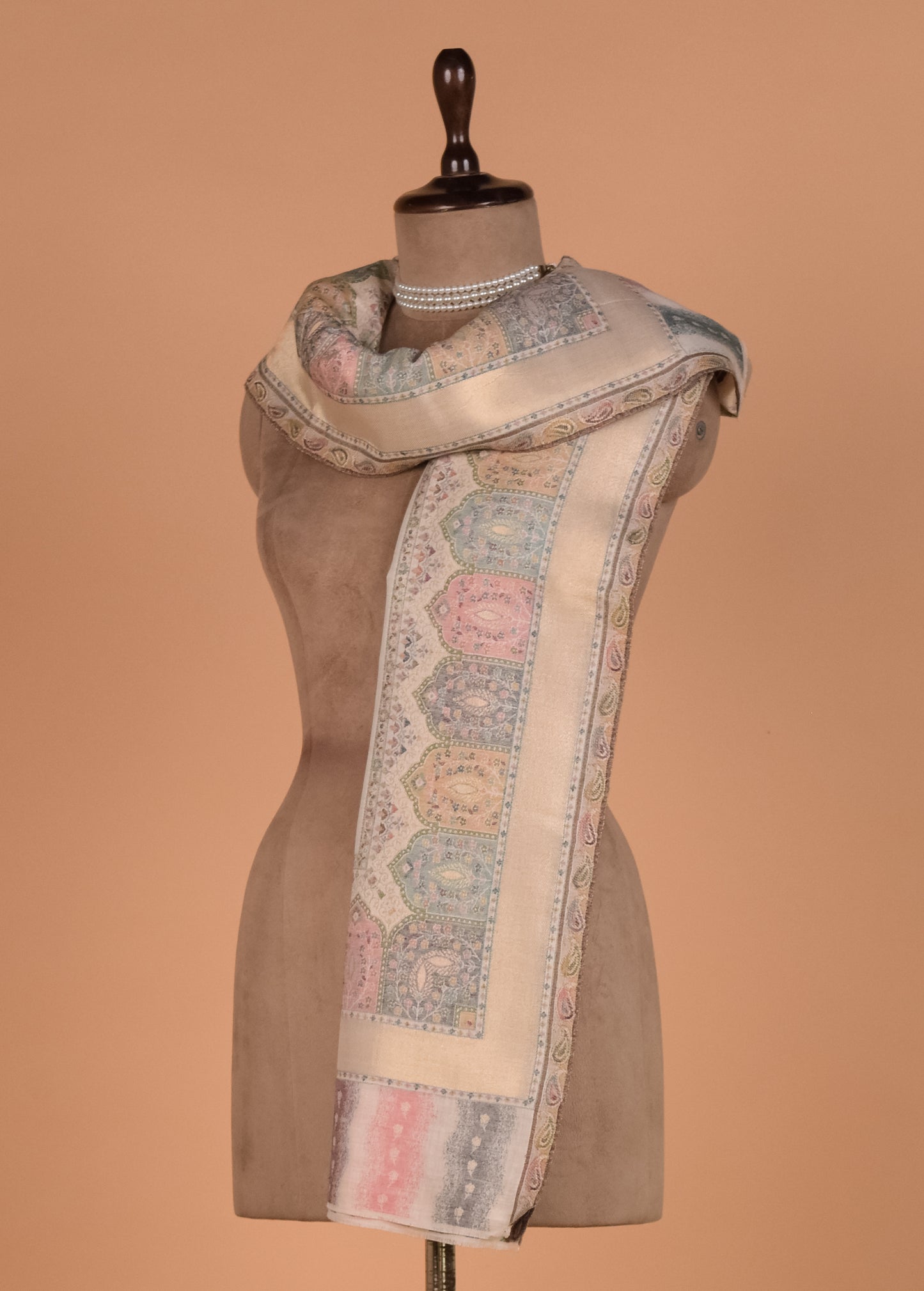 Cream Pashmina Shawl