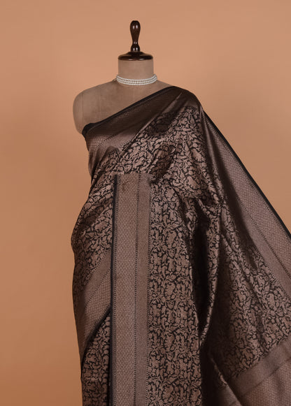 Black Art Silk Banarasi Saree
