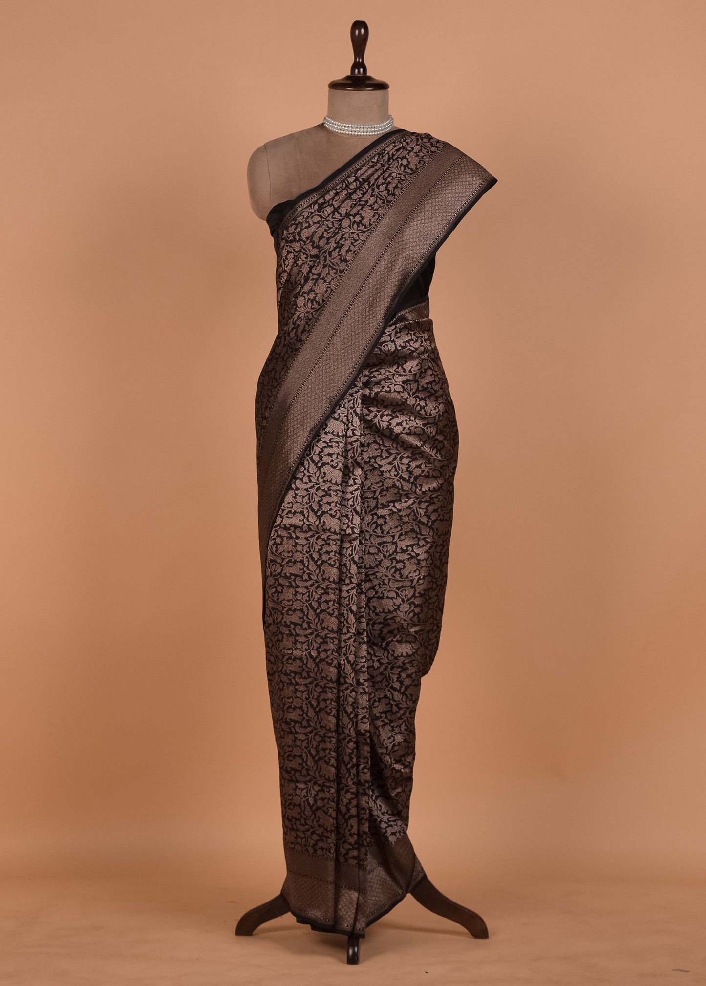 Black Art Silk Banarasi Saree