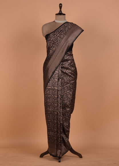 Black Art Silk Banarasi Saree