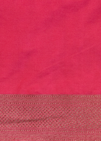 Pink Art Silk Banarasi Saree