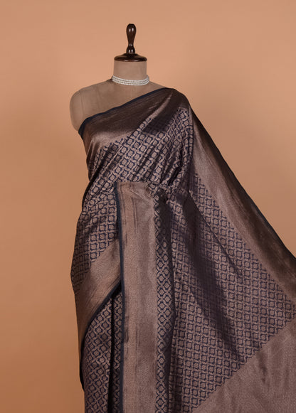 Blue Art Silk Banarasi Saree