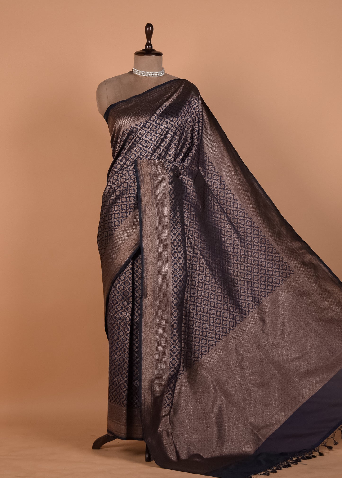 Blue Art Silk Banarasi Saree