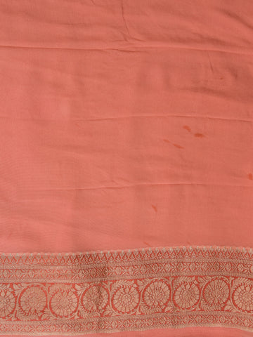 Peach Georgette Banarasi Saree