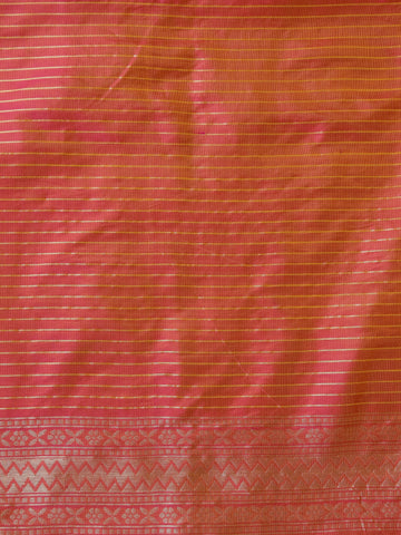 Peach Silk Banarasi Saree