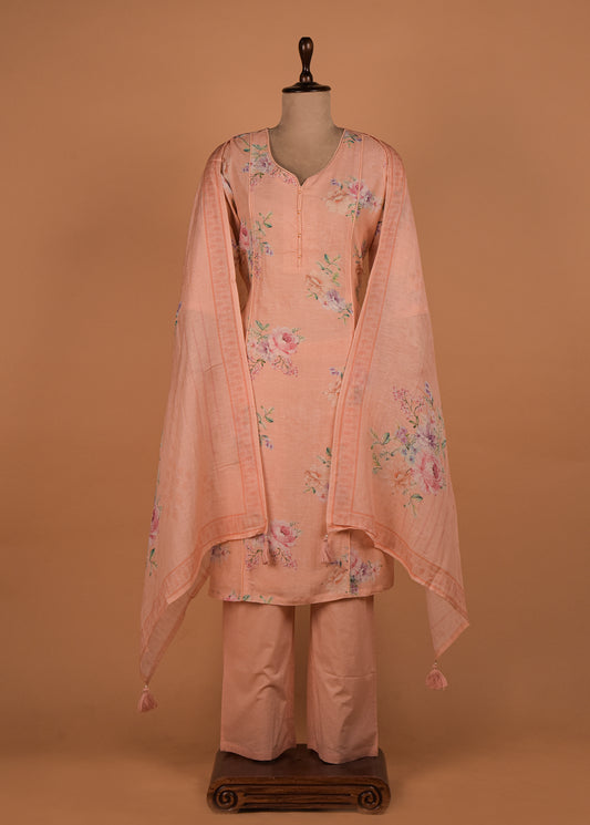 Peach Cotton Straight Set