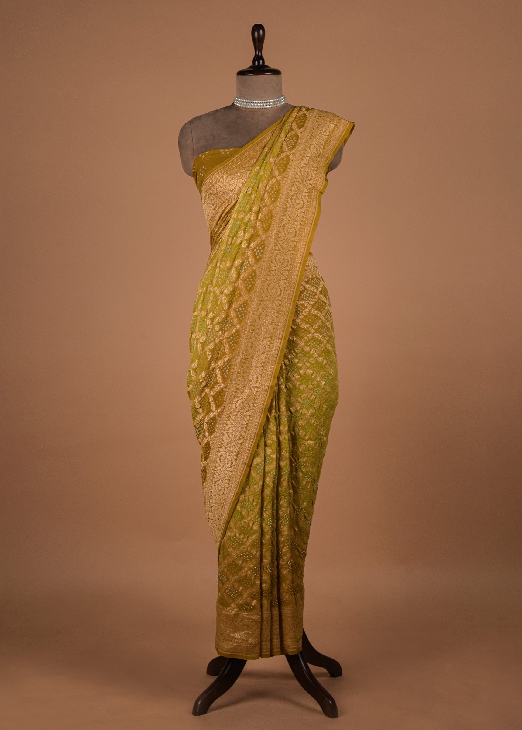 Multicoloured Georgette Bandhani Saree