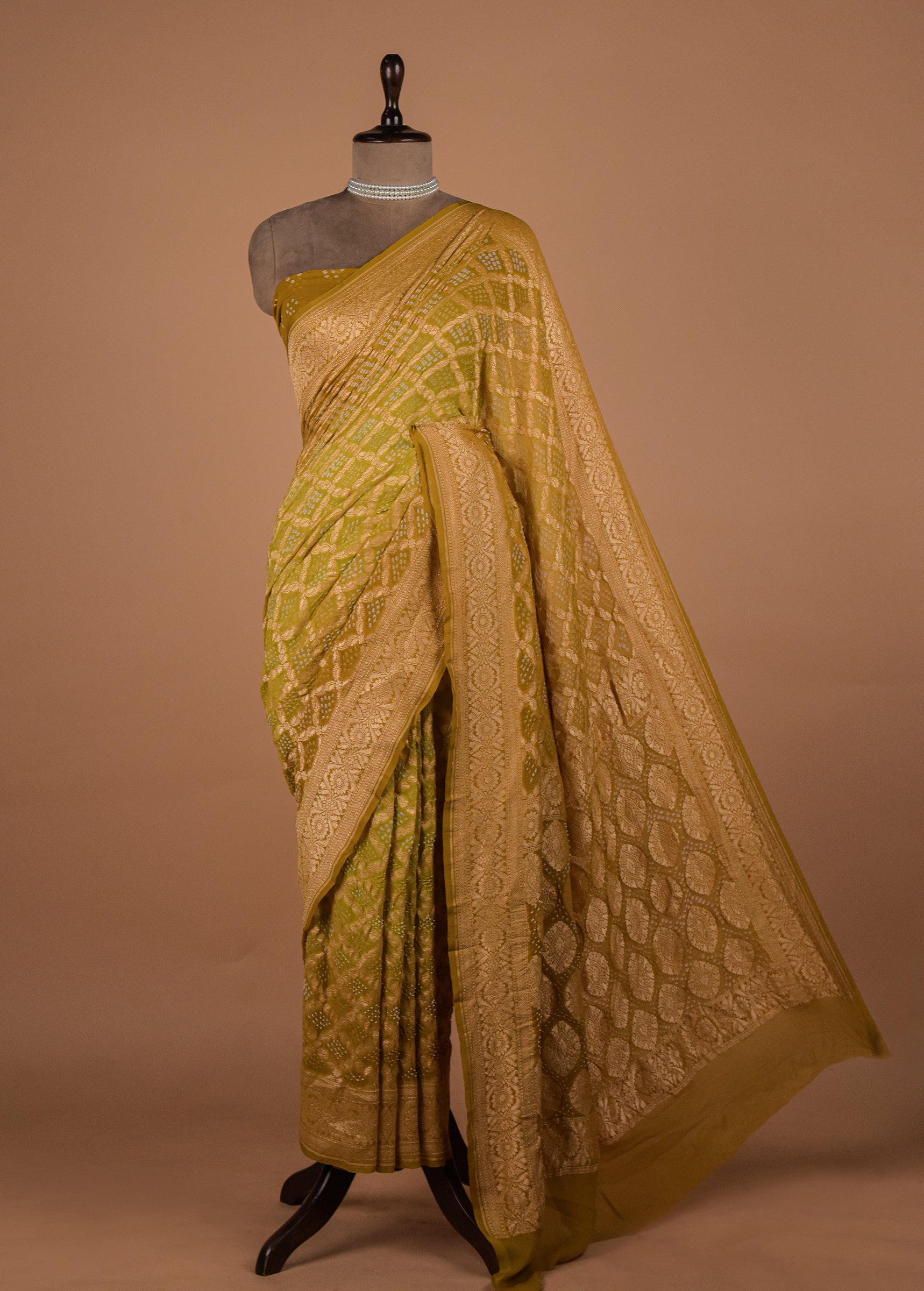 Multicoloured Georgette Bandhani Saree