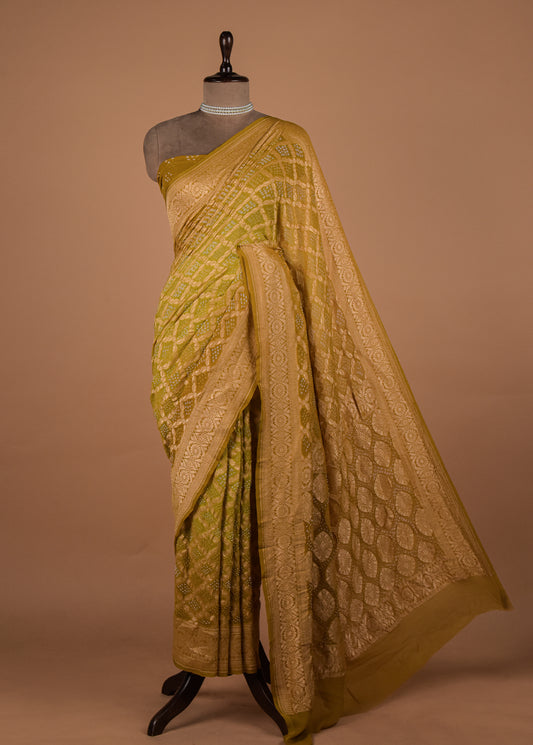 Multicoloured Georgette Bandhani Saree
