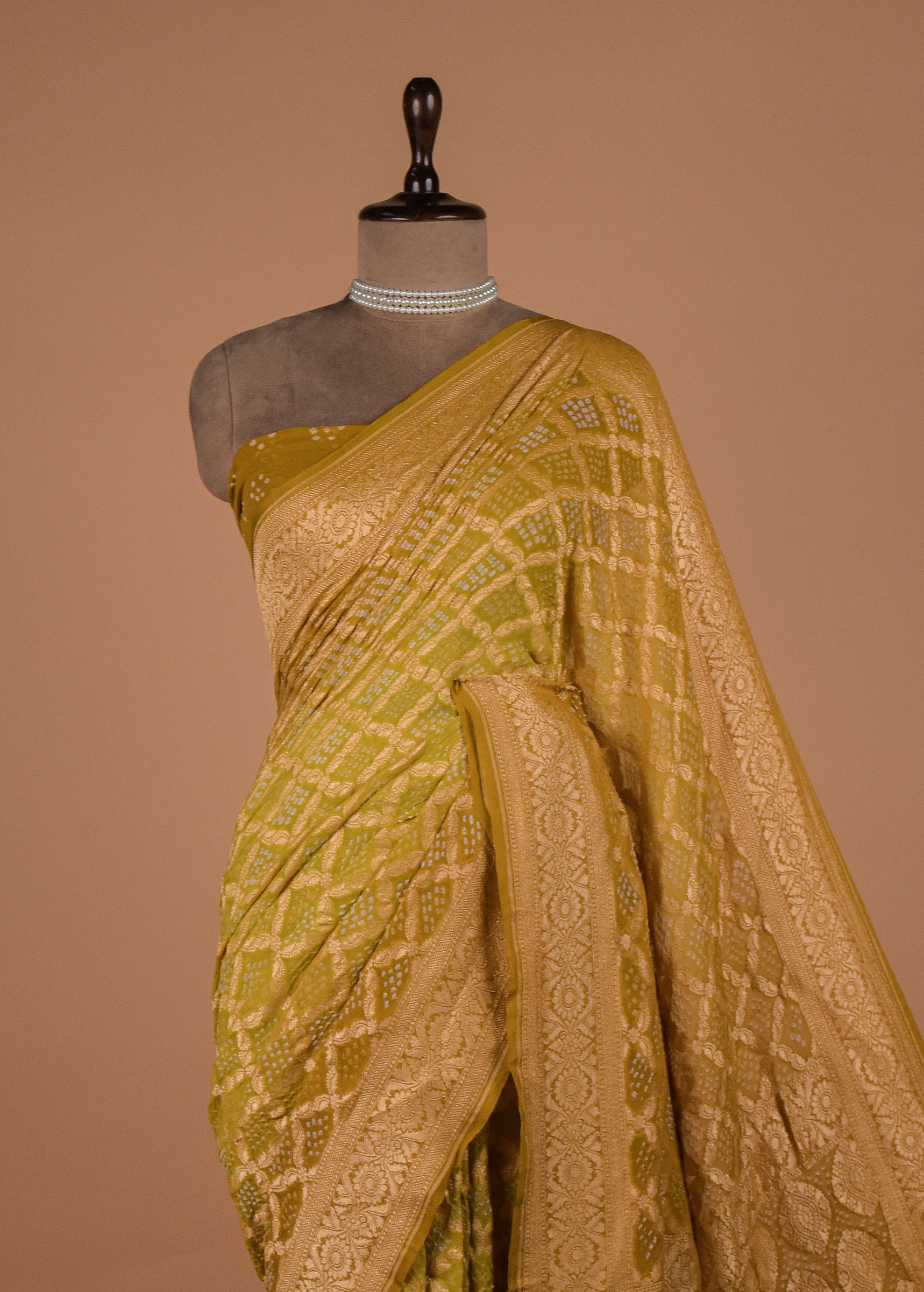 Multicoloured Georgette Bandhani Saree