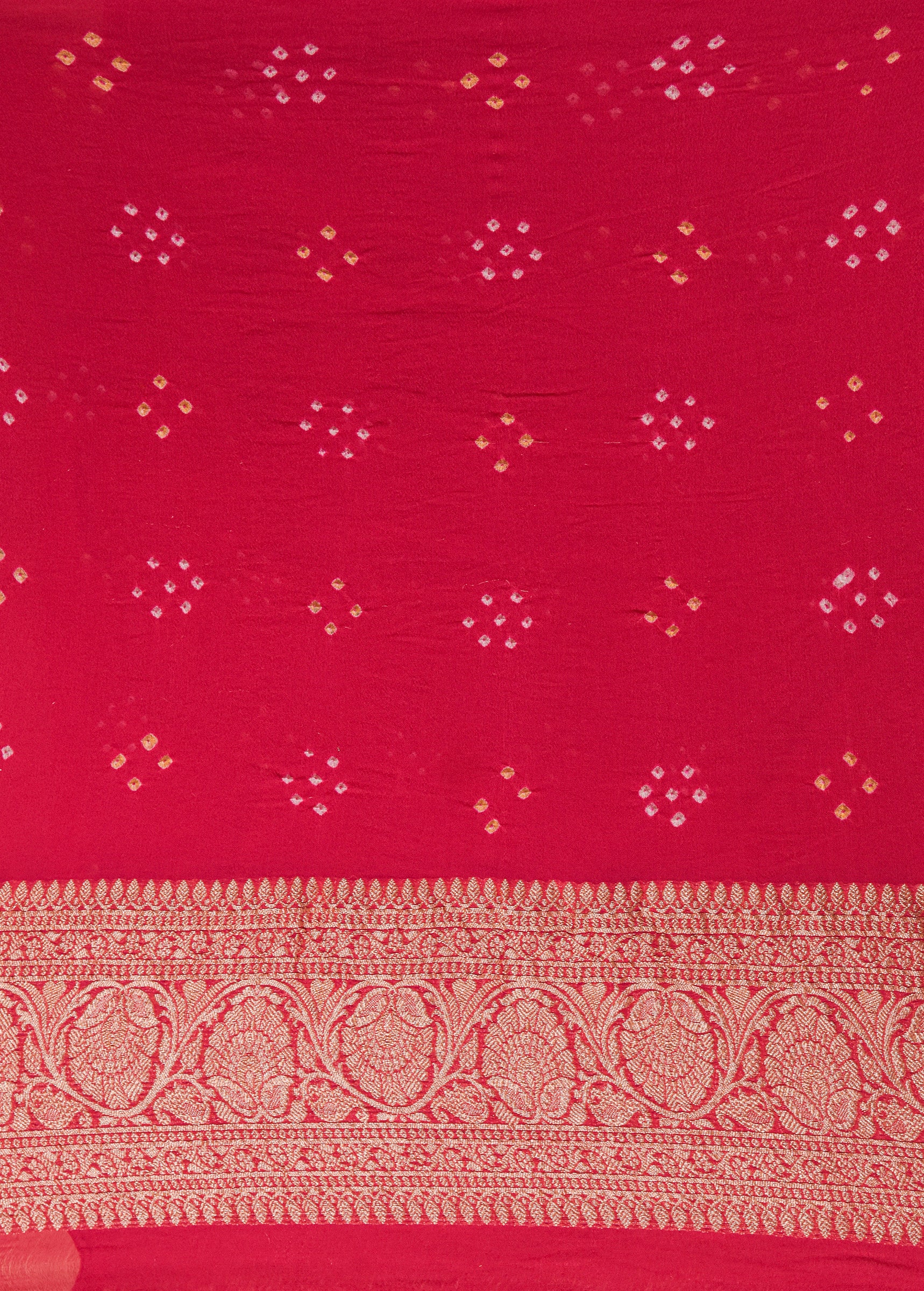Multicoloured Georgette Bandhani Saree