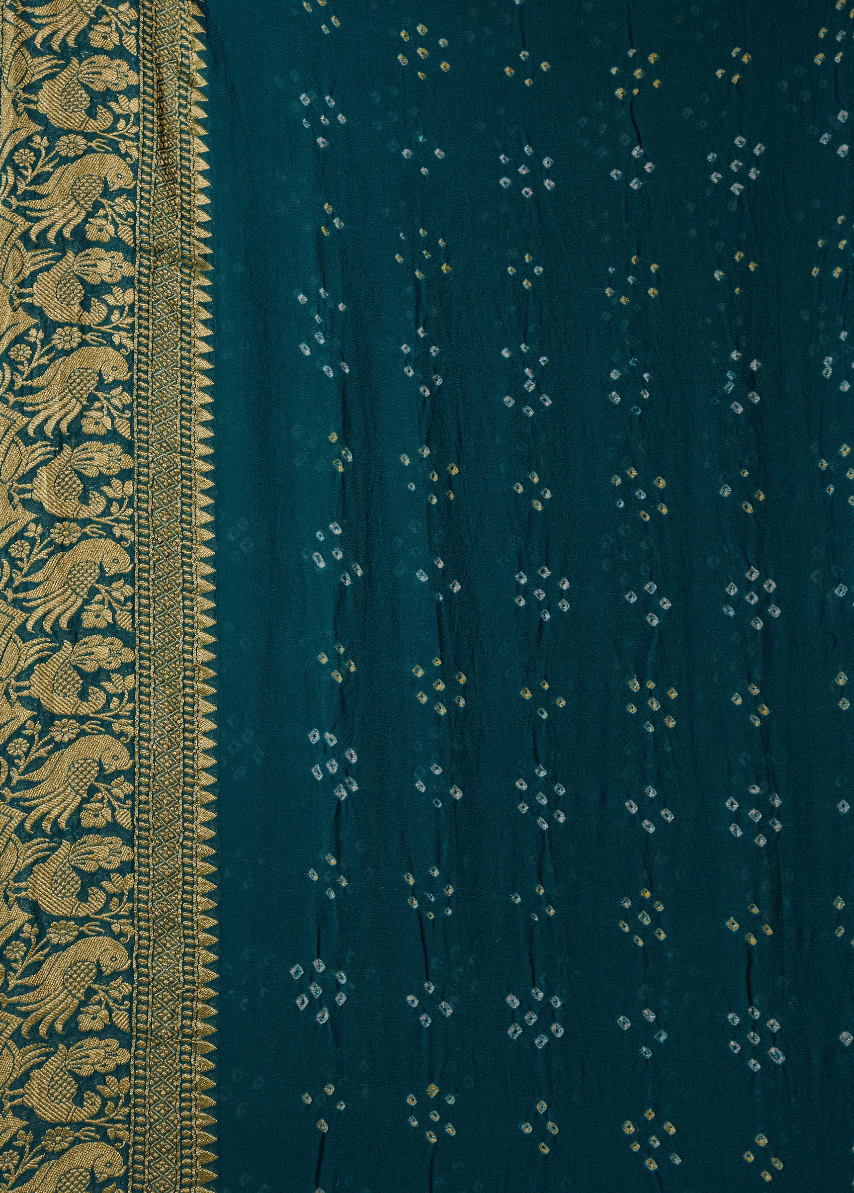 Blue Georgette Bandhani Saree