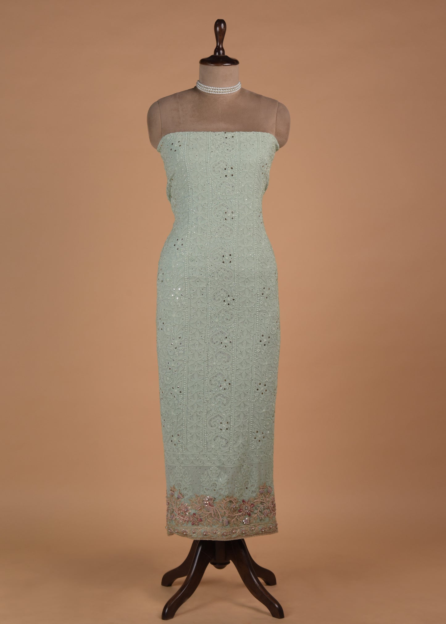 Blue Georgette Dress Material - Image 2 | Greenways Delhi