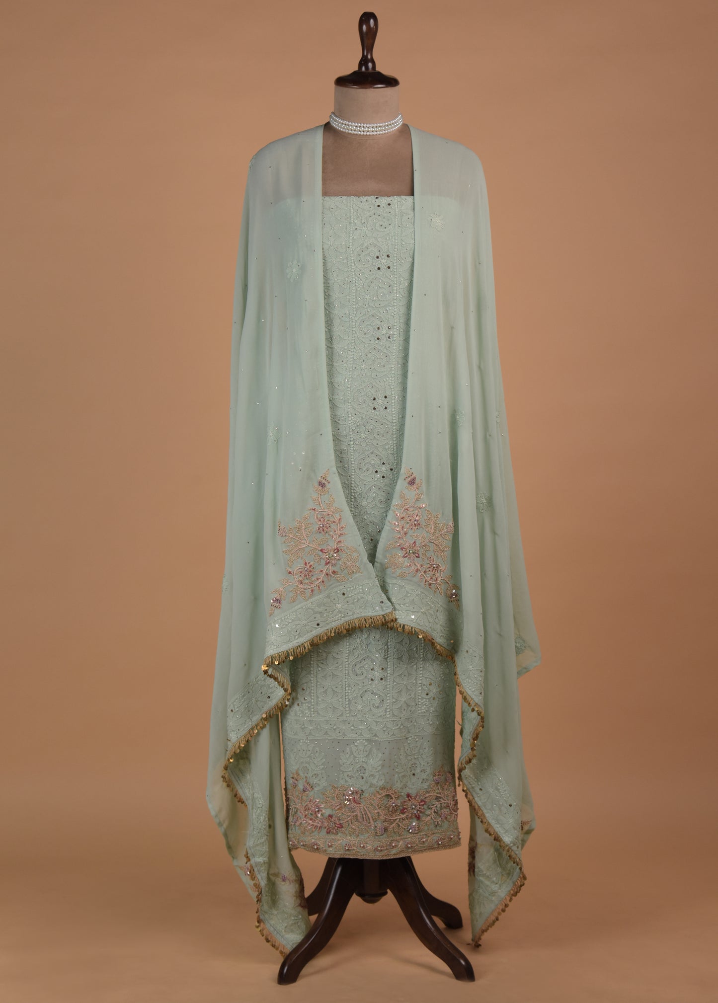 Blue Georgette Dress Material | Greenways Delhi