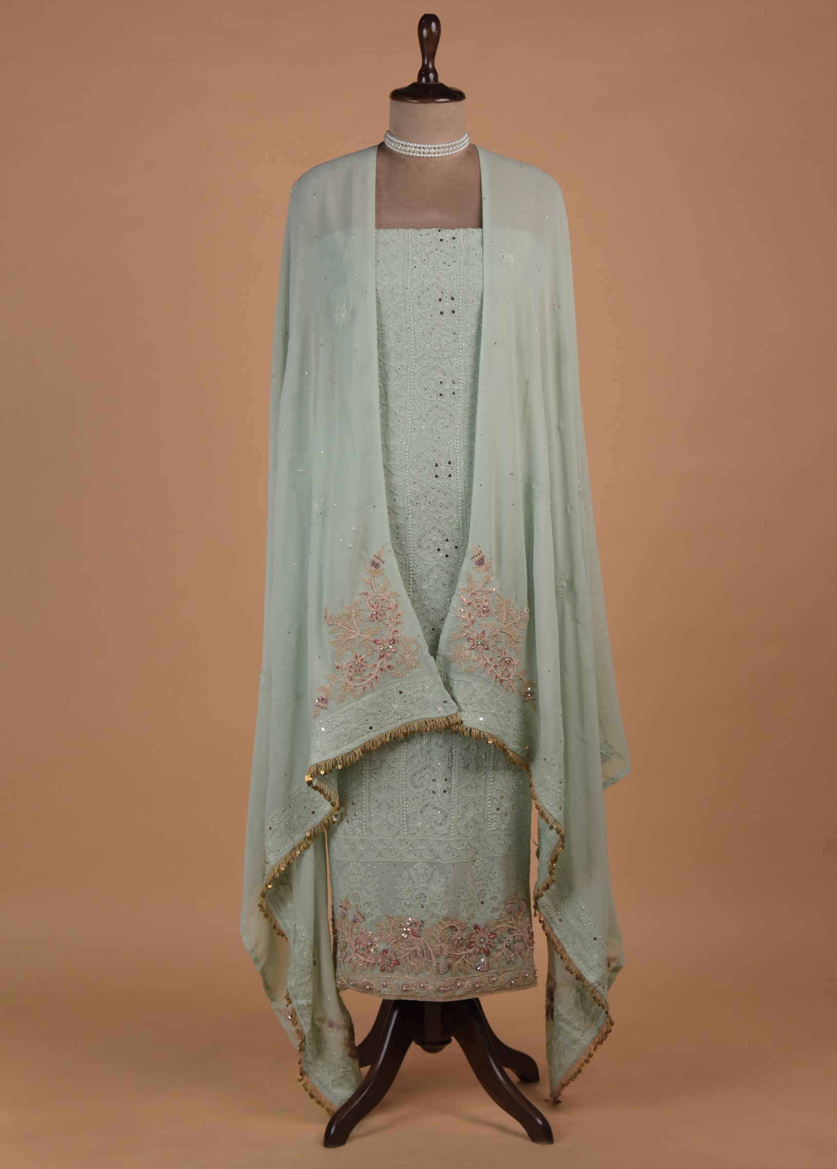 Blue Georgette Dress Material | Greenways Delhi