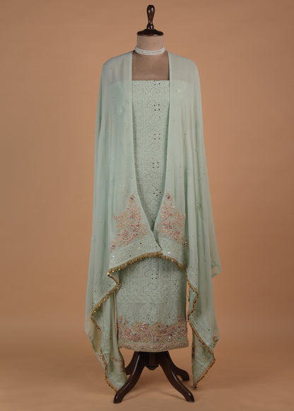 Blue Georgette Dress Material | Greenways Delhi