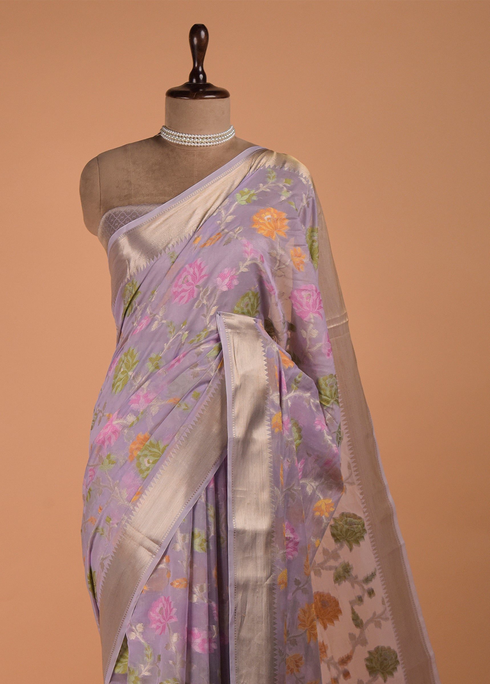 Purple Cotton Saree