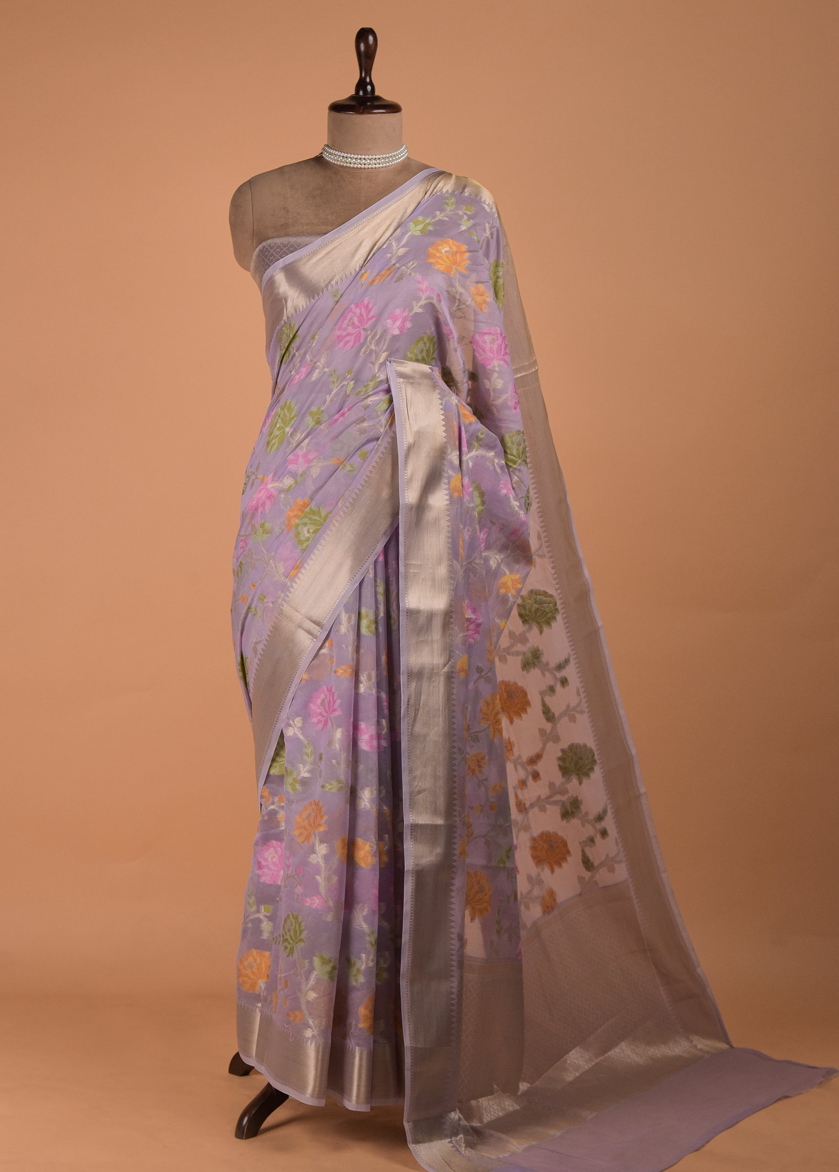 Purple Cotton Saree