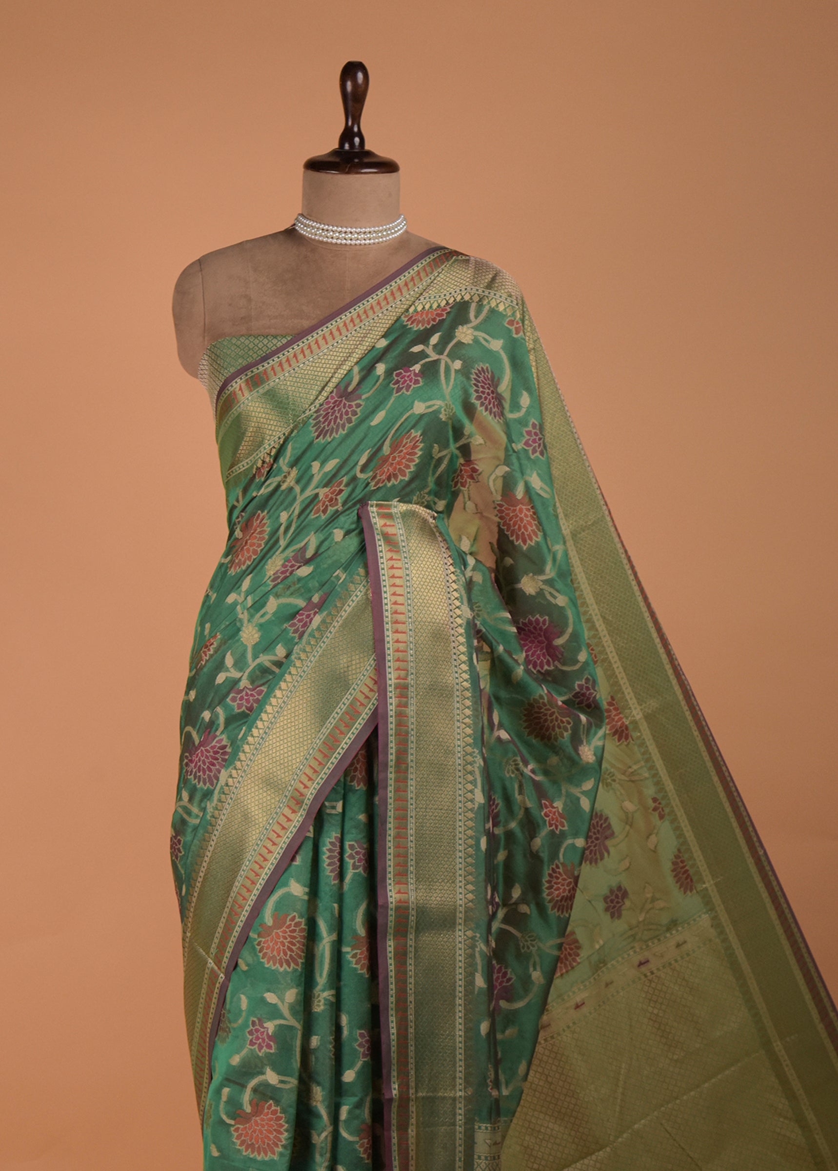 Green Cotton Saree