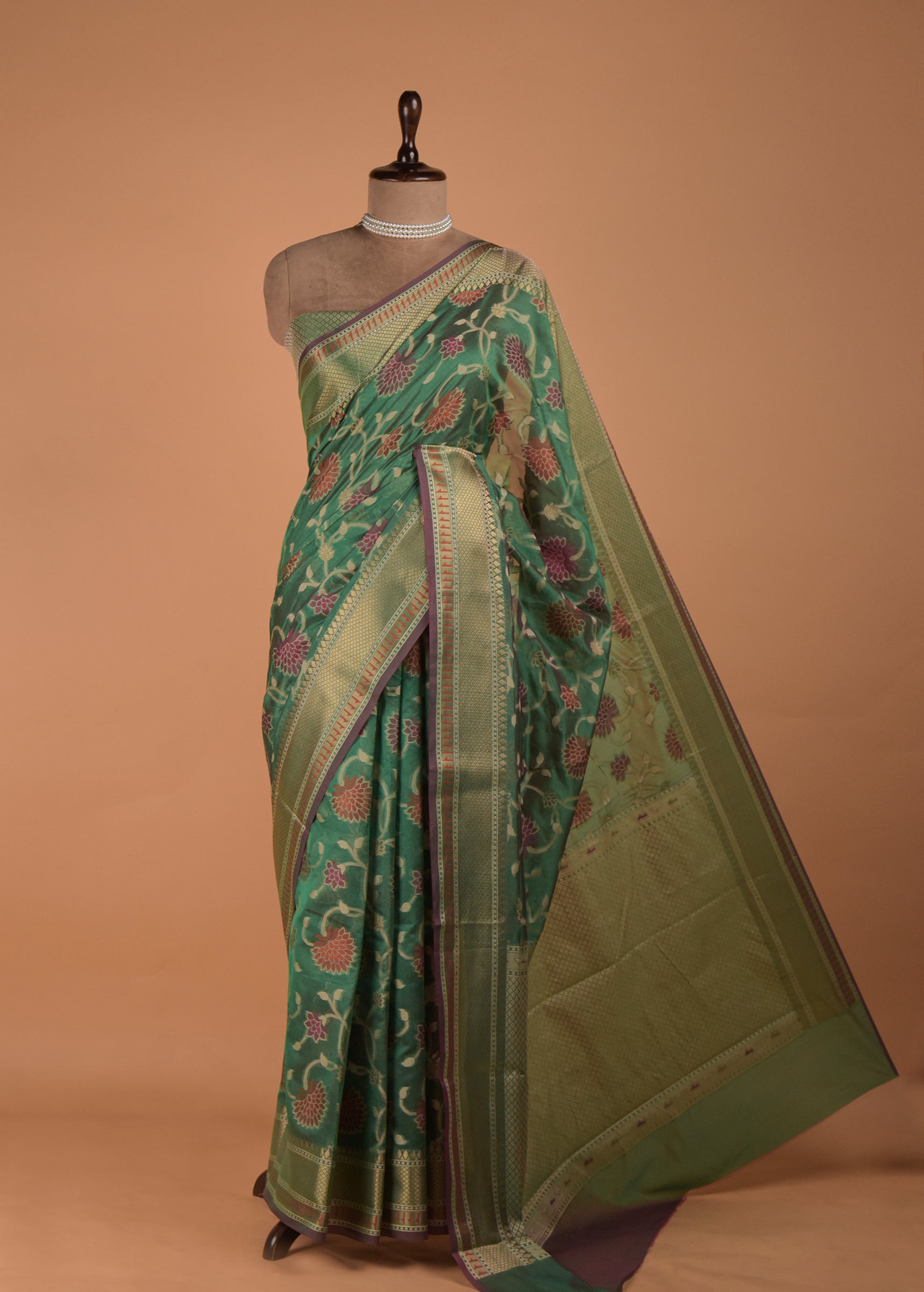 Green Cotton Saree