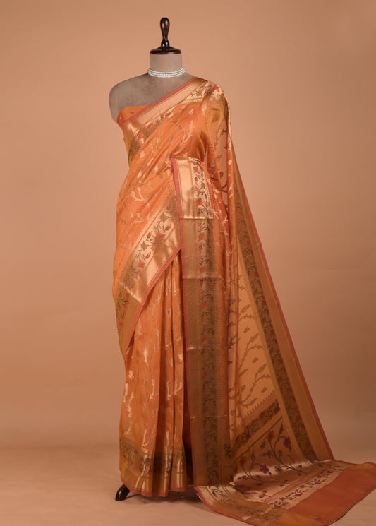 Yellow Cotton Saree