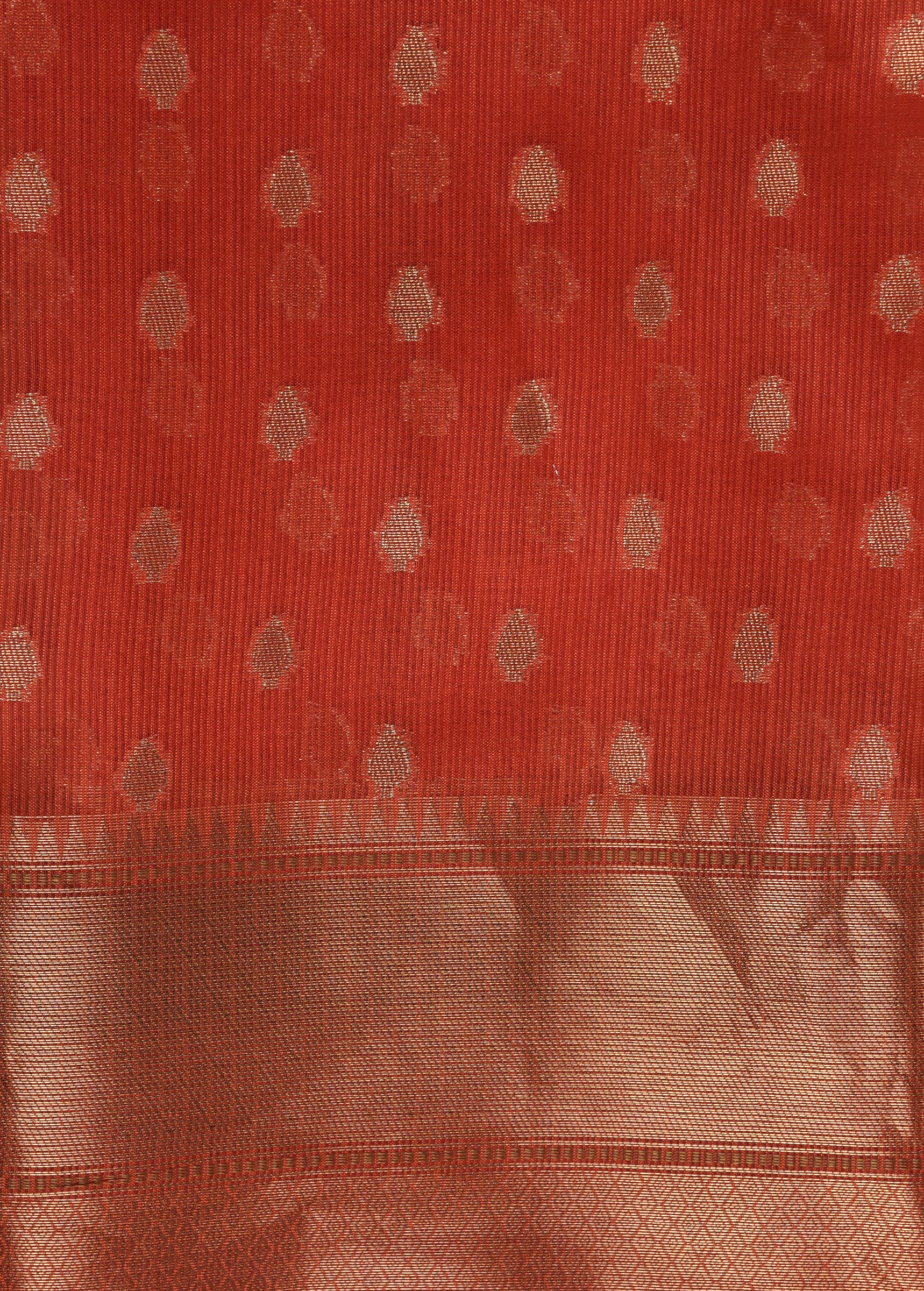 Peach Cotton Saree